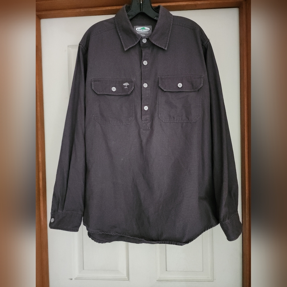 Arborwear Half Button Denim Pullover Men’s Medium